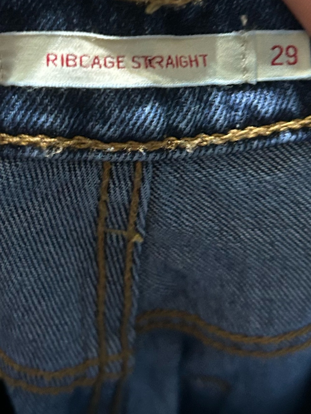 Levis Ribcage Straight Jeans Womens 29 High Rise Button Fly - Picture 4 of 5
